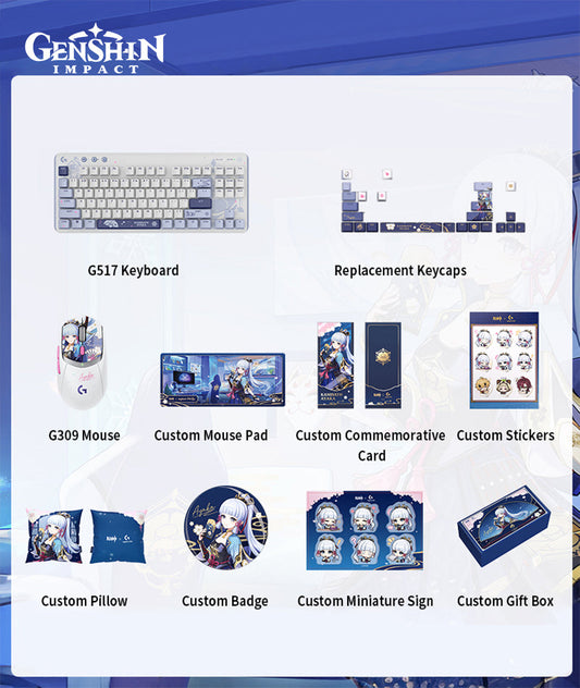 Logitech x Genshin Impact Kamisato Ayaka Gaming Keyboard & Mouse Gift Box