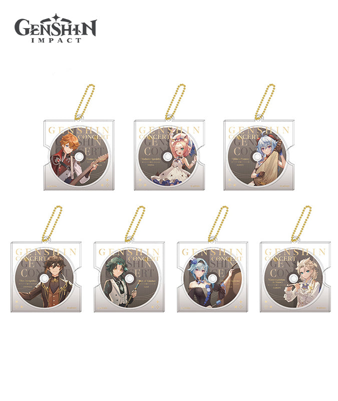 [Official Merchandise] Genshin Concert 2023 Melodies of an Endless Journey: Character CD-Style Keychain Charms