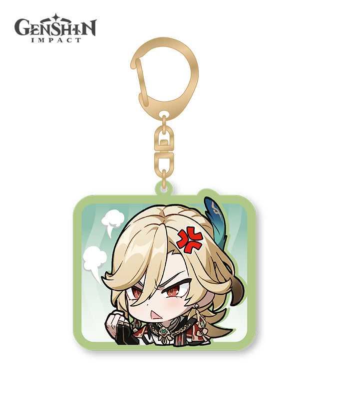 Genshin Impact Sumeru Chibi Character Expression Sticker Keychain