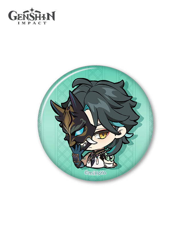 Genshin Impact Chibi Expression Sticker Badge