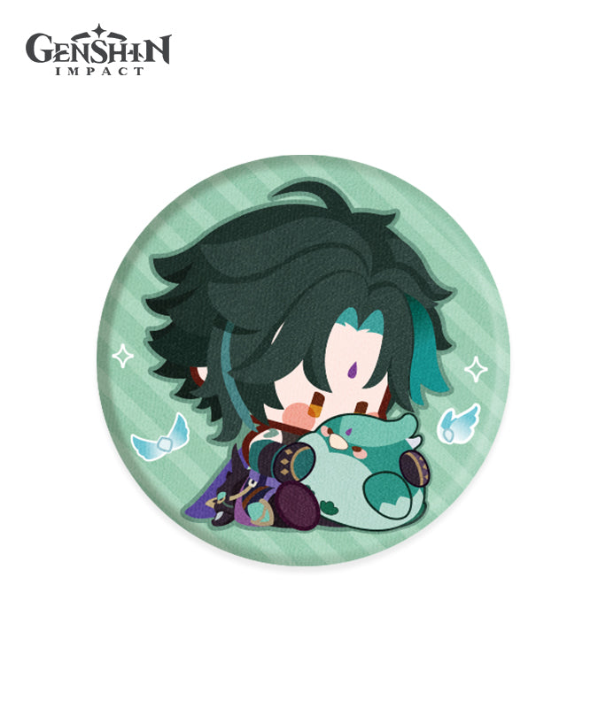 Genshin Impact Chibi Character Fabric Badges