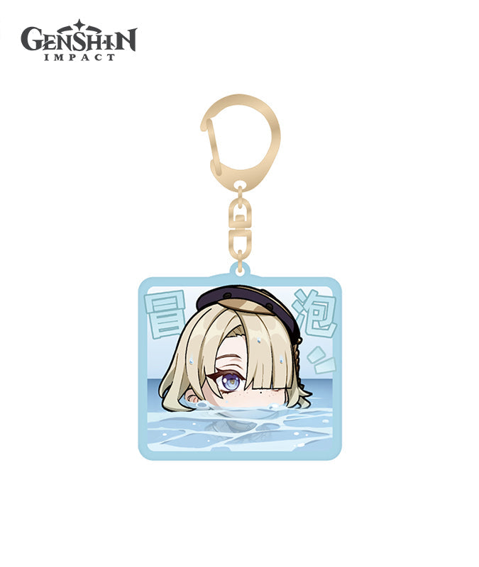 [Official Merchandise] Fontaine Chibi Character Expression Sticker Keychains