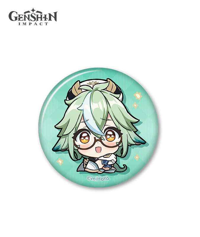 Genshin Impact Chibi Expression Sticker Badge