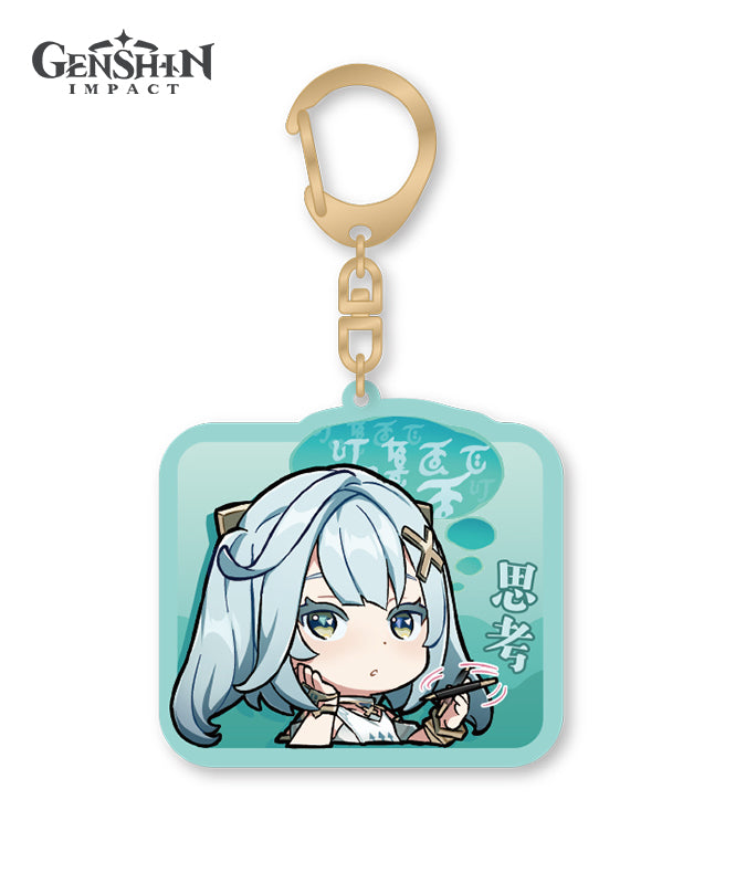 Genshin Impact Sumeru Chibi Character Expression Sticker Keychain
