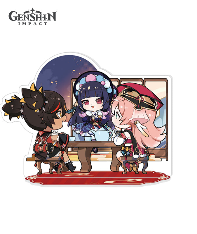 [Official Merchandise] The Exquisite Night Chimes Chibi Character Badge & Stand