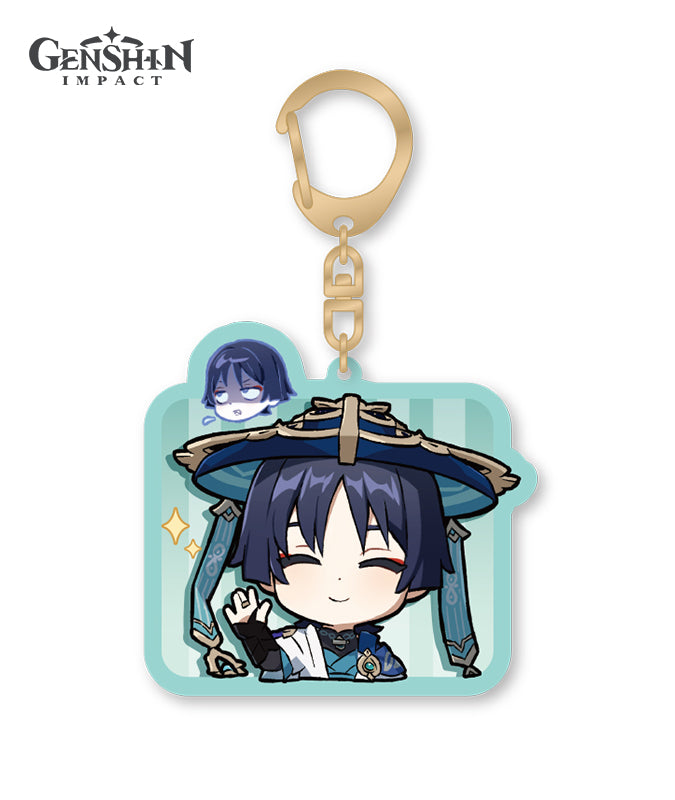 Genshin Impact Sumeru Chibi Character Expression Sticker Keychain
