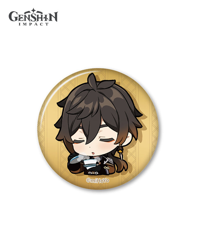 Genshin Impact Chibi Expression Sticker Badge