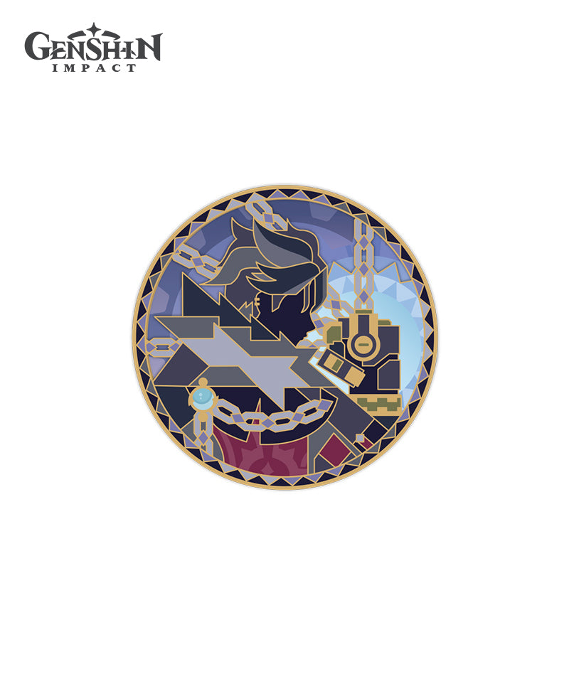 Genshin Impact Iridescent Arataki Rockin' for Life Tour Metal Badge