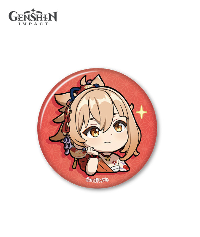 Genshin Impact Chibi Expression Sticker Badge