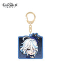 Fontaine Chibi Character Expression Sticker Keychains