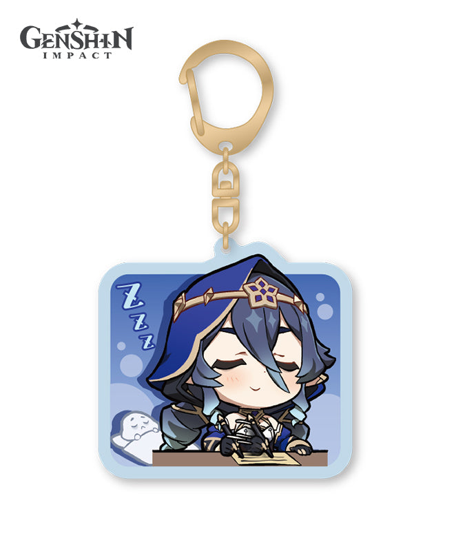 Genshin Impact Sumeru Chibi Character Expression Sticker Keychain