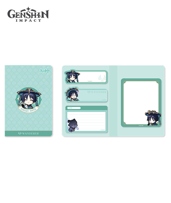 Genshin Impact Sumeru Chibi Character Expression Sticker Memo Notepad