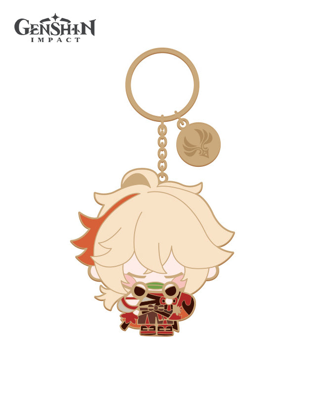 Genshin Impact Chibi Character Metal Keychain Accessories