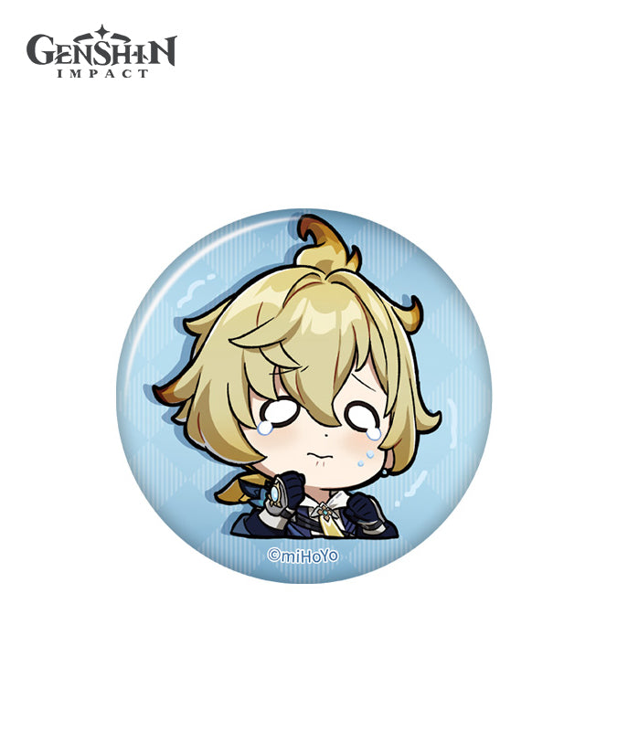 Genshin Impact Chibi Expression Sticker Badge