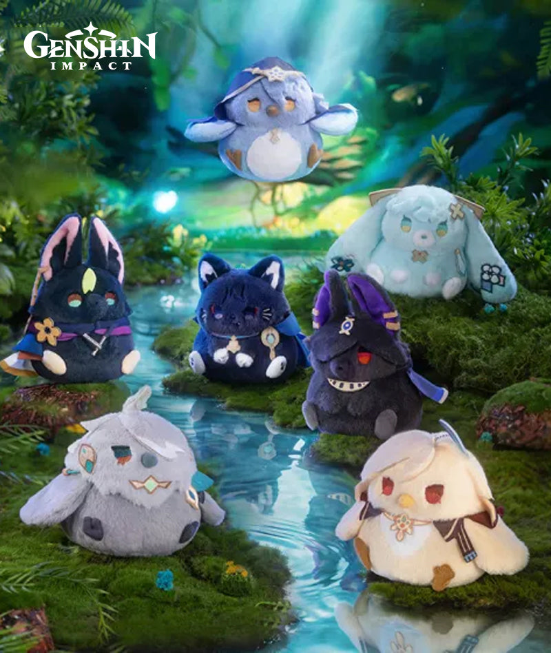 [Official Merch] Genshin Sumeru Chibi Animal Onigiri Plush Keychains - Wanderer & Kaveh