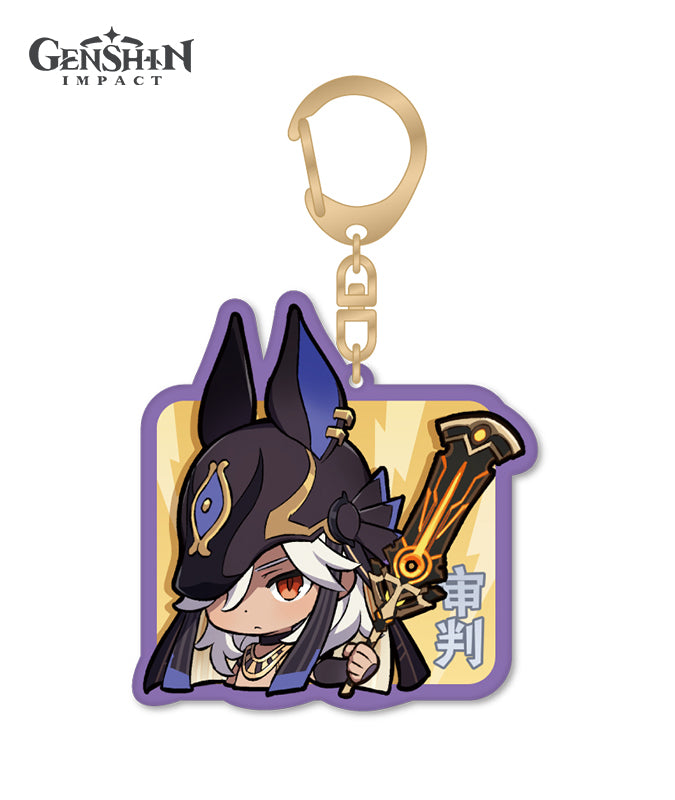 Genshin Impact Sumeru Chibi Character Expression Sticker Keychain