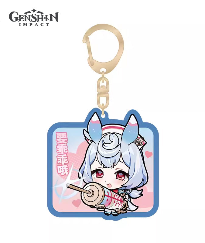 [Official Merchandise] Fontaine Chibi Character Expression Sticker Keychains