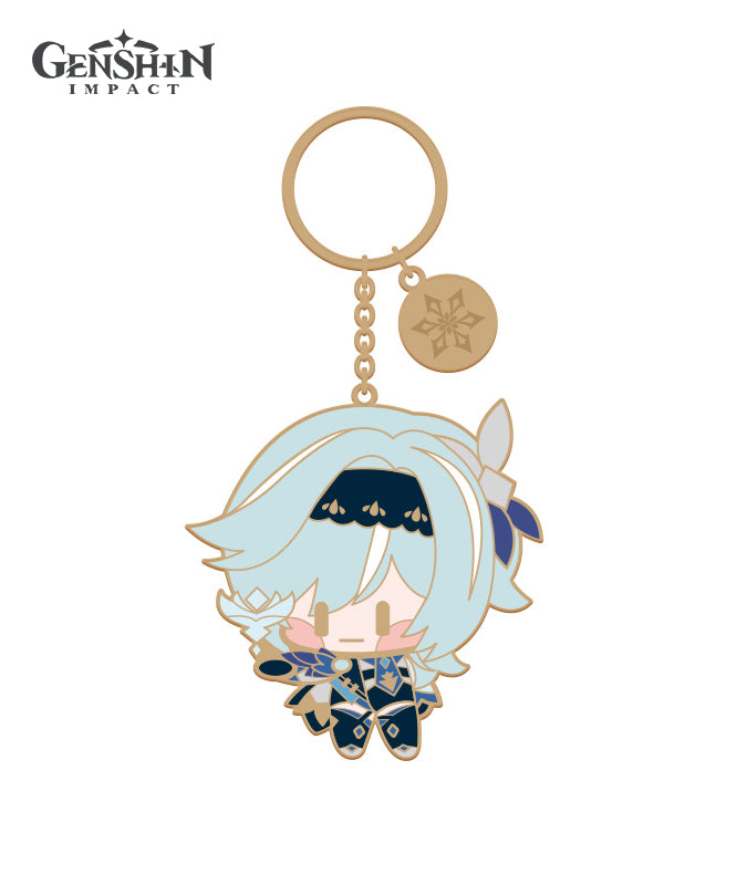 Genshin Impact Chibi Character Metal Keychain Accessories