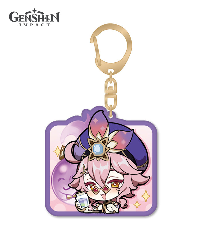 Genshin Impact Sumeru Chibi Character Expression Sticker Keychain