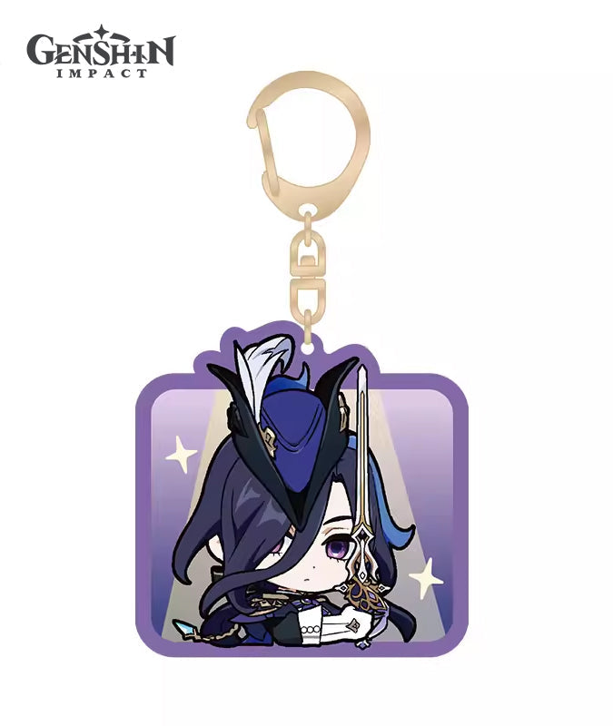 [Official Merchandise] Fontaine Chibi Character Expression Sticker Keychains