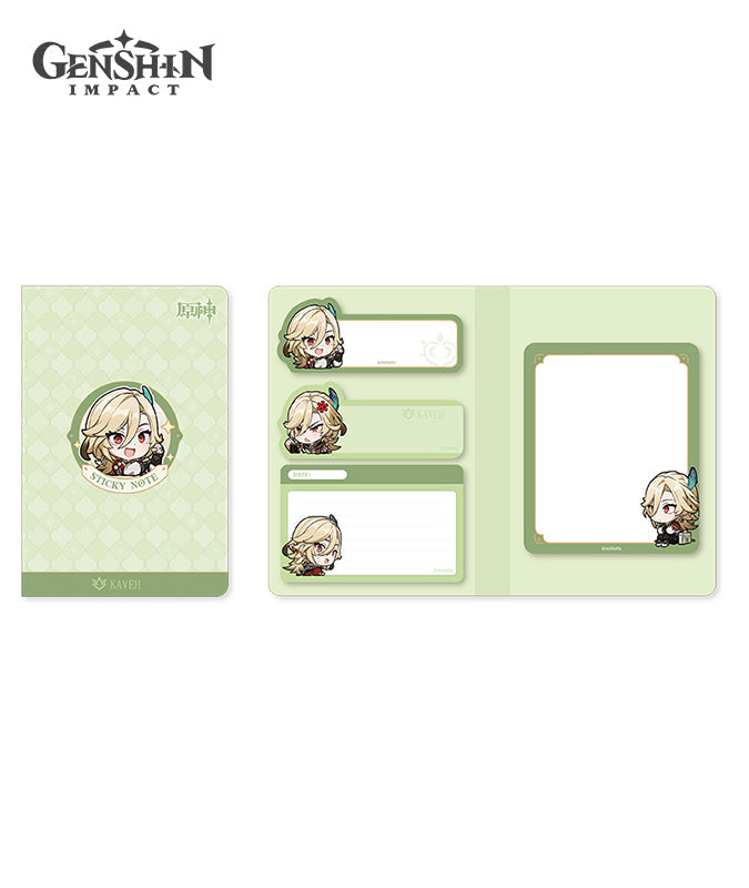 Genshin Impact Sumeru Chibi Character Expression Sticker Memo Notepad