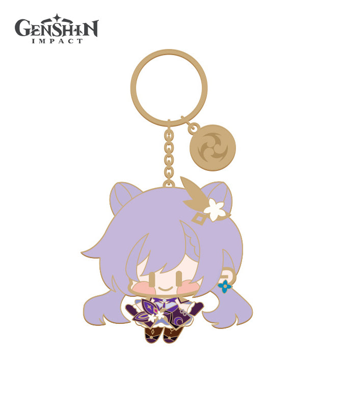 Genshin Impact Chibi Character Metal Keychain Accessories