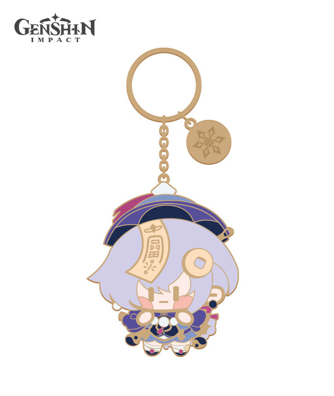 Genshin Impact Chibi Character Metal Keychain Accessories
