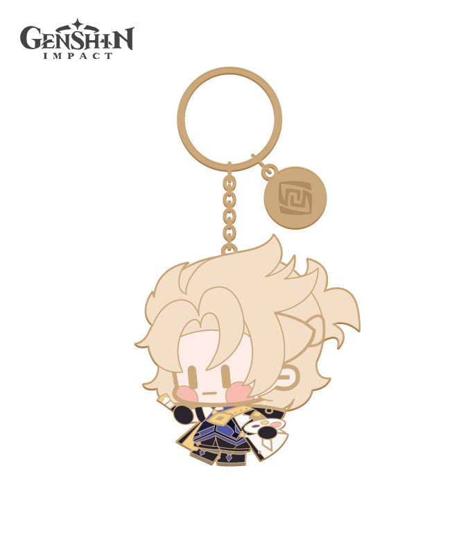 Genshin Impact Chibi Character Metal Keychain Accessories