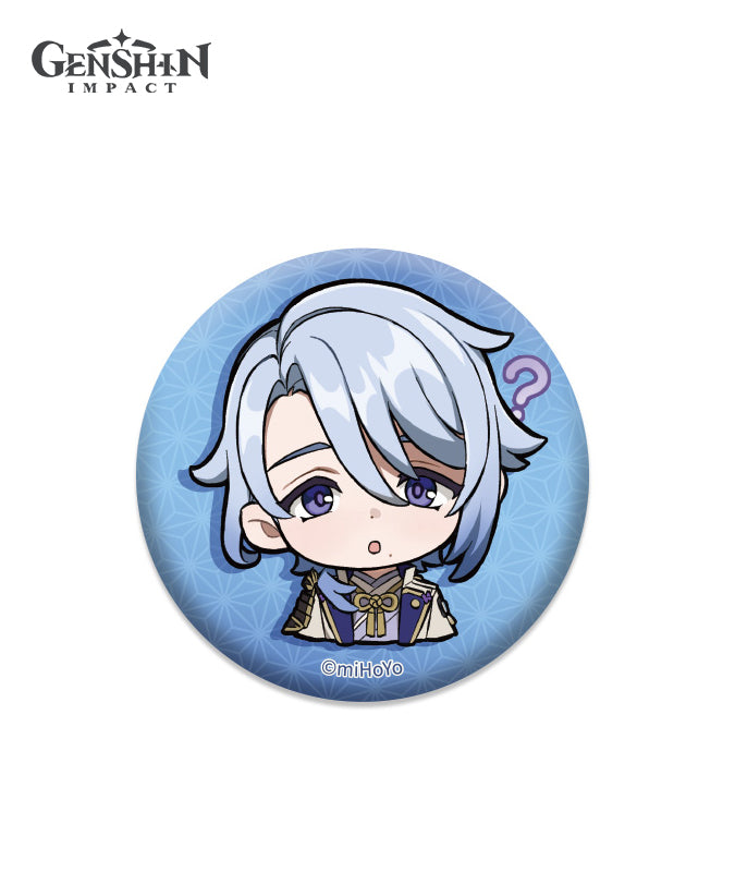 Genshin Impact Chibi Expression Sticker Badge