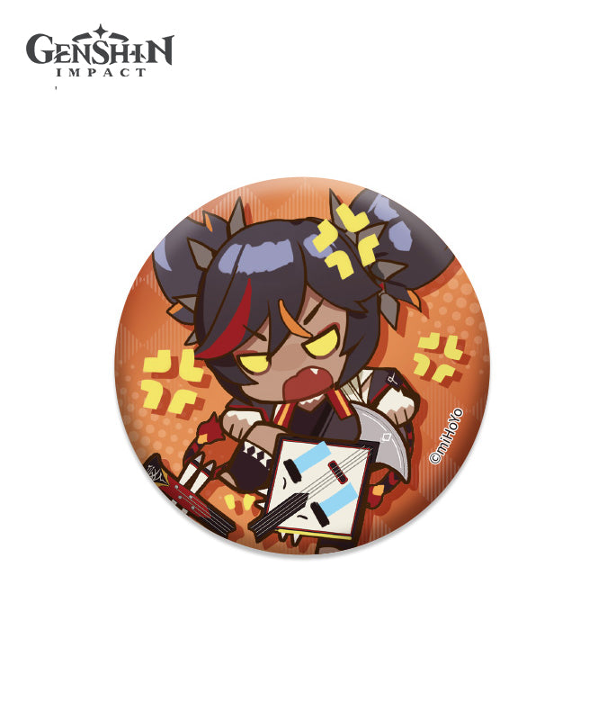 Genshin Impact Theme Chibi Expression Sticker Badges