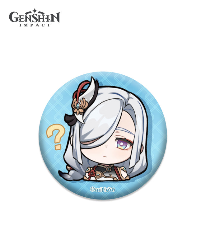 Genshin Impact Chibi Expression Sticker Badge