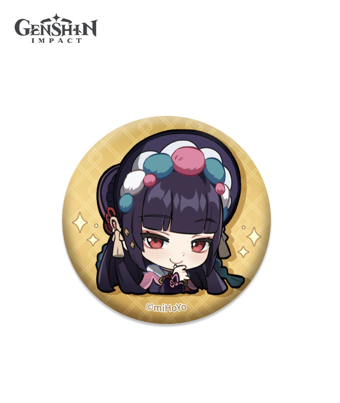 Genshin Impact Chibi Expression Sticker Badge