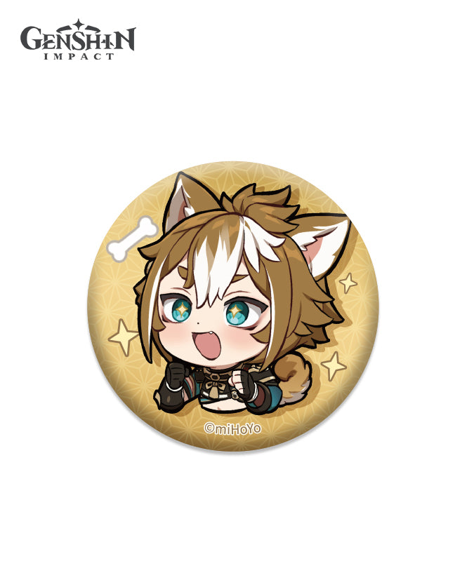 Genshin Impact Chibi Expression Sticker Badge