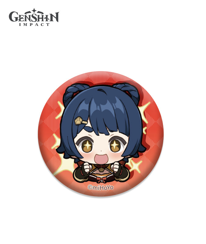 Genshin Impact Chibi Expression Sticker Badge