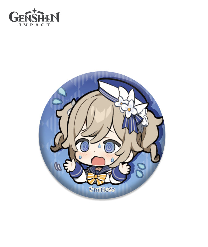 Genshin Impact Chibi Expression Sticker Badge