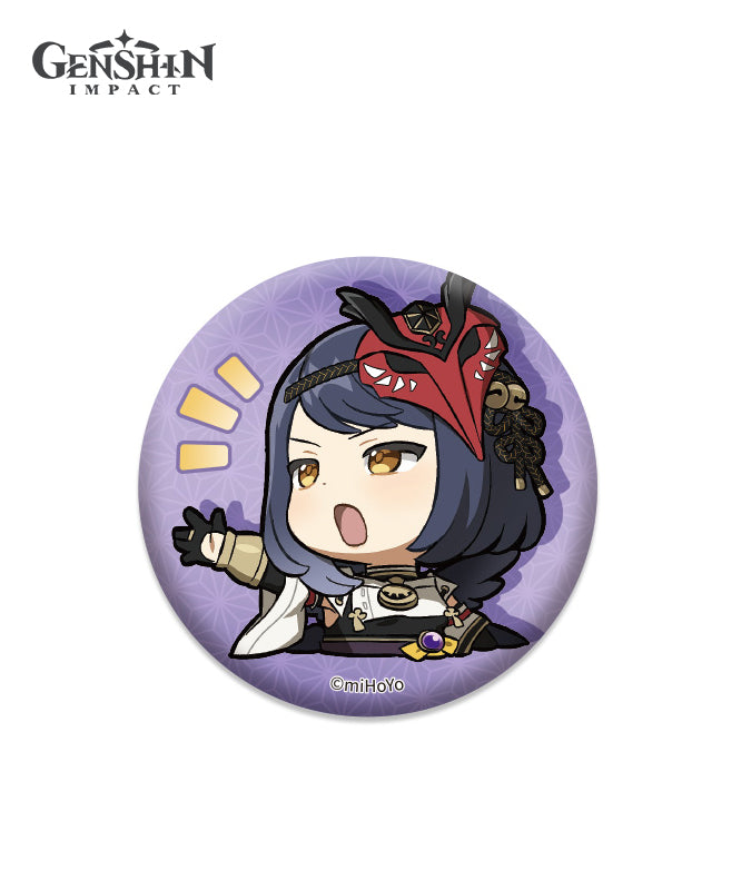 Genshin Impact Chibi Expression Sticker Badge