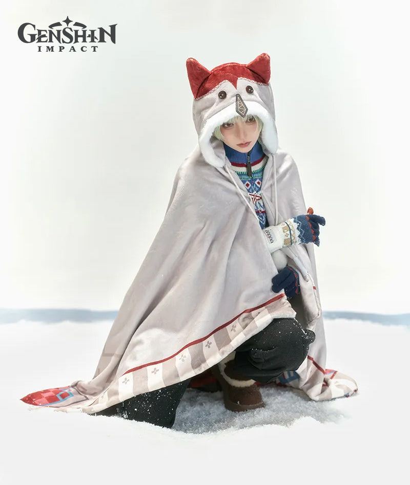 [Official Merch] Genshin Impact Alyosha Impression Hooded Shawl Blanket & Gloves