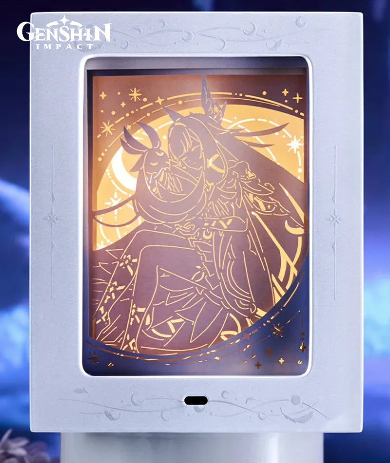 [Official Merch] Columbina Rotating Paper Carving Night Light Music Box Gift Set