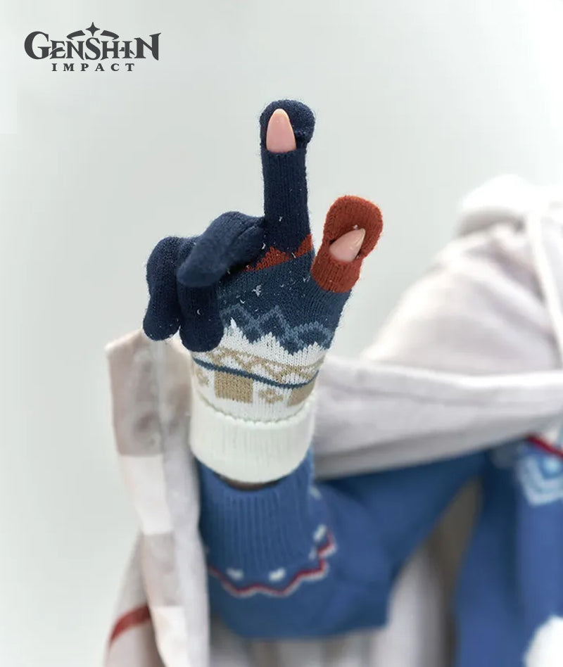 [Official Merch] Genshin Impact Alyosha Impression Hooded Shawl Blanket & Gloves