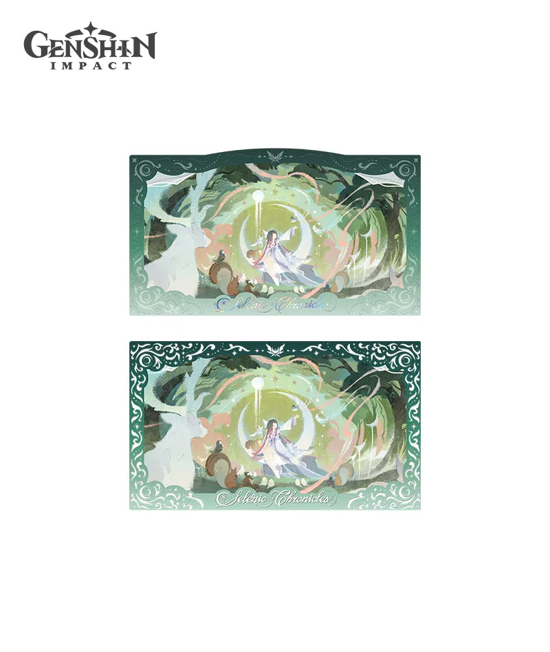 [Official Merch] Columbina Selenic Chronicles Badge & Commemorative Card Set
