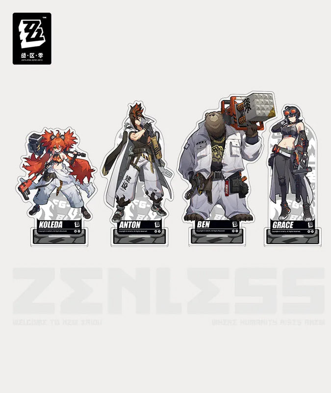Zenless Zone Zero Character Cards Acrylic Stand Belobog Heavy Industries