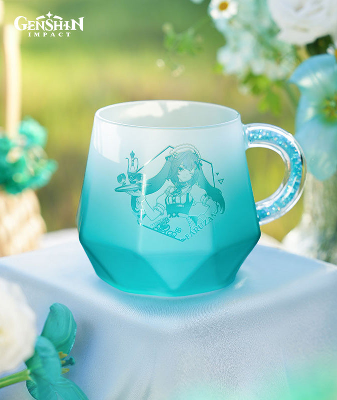 [Official Merchandise] Faruzan Genshin Cafe in Seoul Merchandise: Canvas Bag, Glass and Cup Set