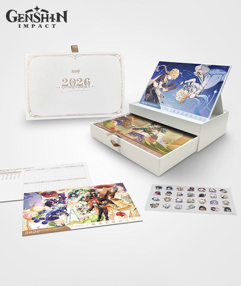 [Official Merch] Genshin Impact 2026 Desk Calendar Gift Box