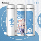 Genshin Impact Cute Chibi Water Bottles Temperature Display 500ml