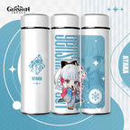 Genshin Impact Cute Chibi Water Bottles Temperature Display 500ml