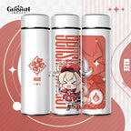 Genshin Impact Cute Chibi Water Bottles Temperature Display 500ml
