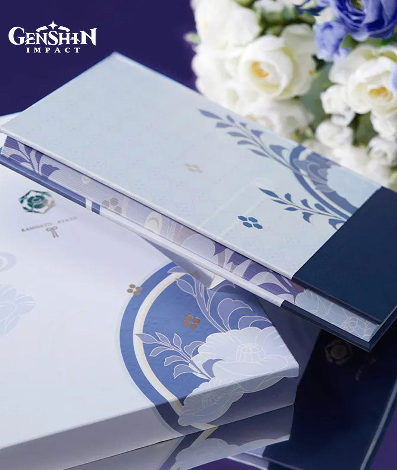 [Official Merch] Genshin Impact Kamisato Ayato Impression Notebook & Bookmark Gift Set