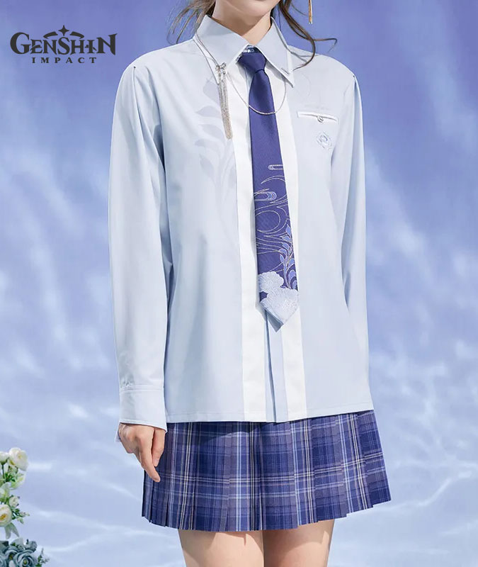 [Official Merch] Genshin Impact Kamisato Ayato Themed Impression Shirt with Tie