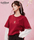 [Official Merchandise] Yae Miko Impression Clothing Long Sleeve T-Shirt with Patchwork
