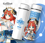 Genshin Impact Cute Chibi Water Bottles Temperature Display 500ml